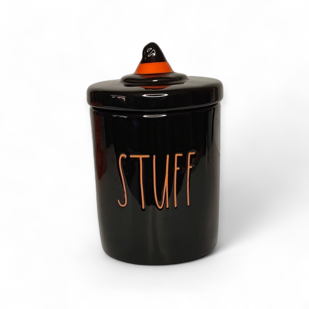 Rae Dunn‎ Black Witch Hat Stuff Halloween Jar Canister